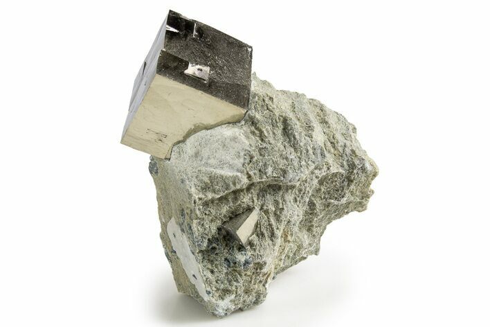 Natural Pyrite Cube In Rock - Navajun, Spain #322149